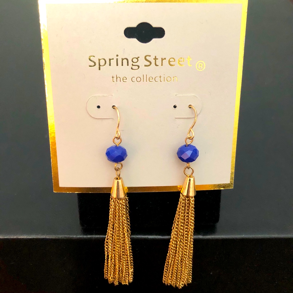 Nwt Gold Tassel Earrings